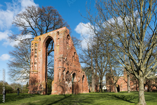 Historical monastery ruin Eldena in Greifswald, Germany.