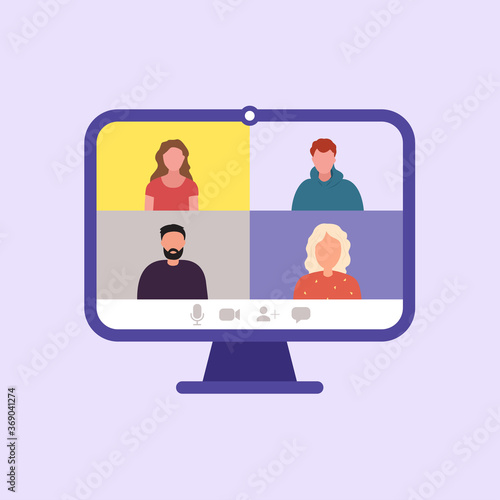 Сomputer image, online meetings and videoconferences