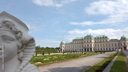 Belvedere Schloss Wien und Brunnen