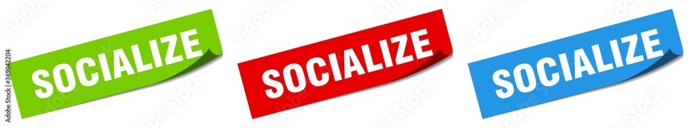 socialize paper peeler sign set. socialize sticker socialize paper peeler sign set. socialize sticker
