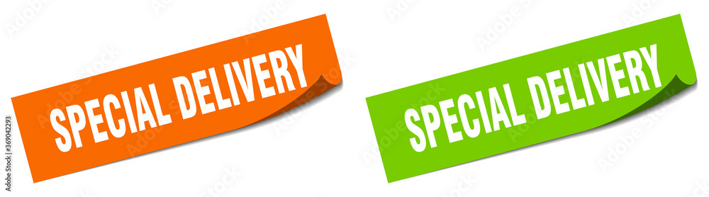 special delivery paper peeler sign set. special delivery sticker special delivery paper peeler sign set. special delivery sticker