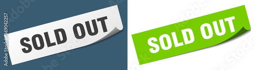 sold out paper peeler sign set. sold out sticker