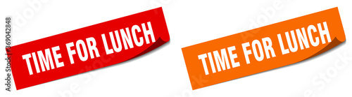 time for lunch paper peeler sign set. time for lunch sticker