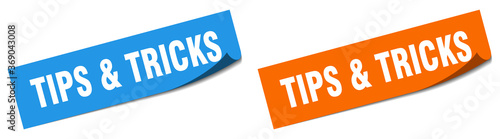 tips & tricks paper peeler sign set. tips & tricks sticker