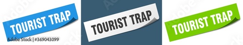 tourist trap paper peeler sign set. tourist trap sticker