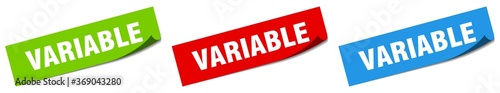 variable paper peeler sign set. variable sticker
