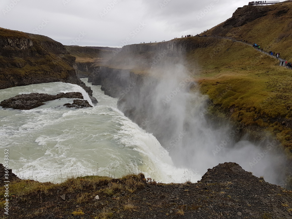 Gullfoss waterfall in Iceland. Gullfoss waterfall in Iceland.