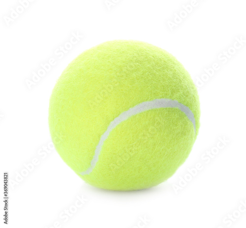 Bright yellow tennis ball isolated on white © New Africa