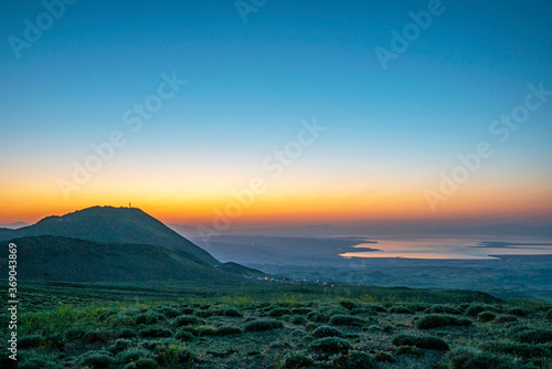 the peak of  Mount S  phan which  is a stratovolcano located in eastern Turkey  north of Lake Van. with an elevation of 4 058 metres 