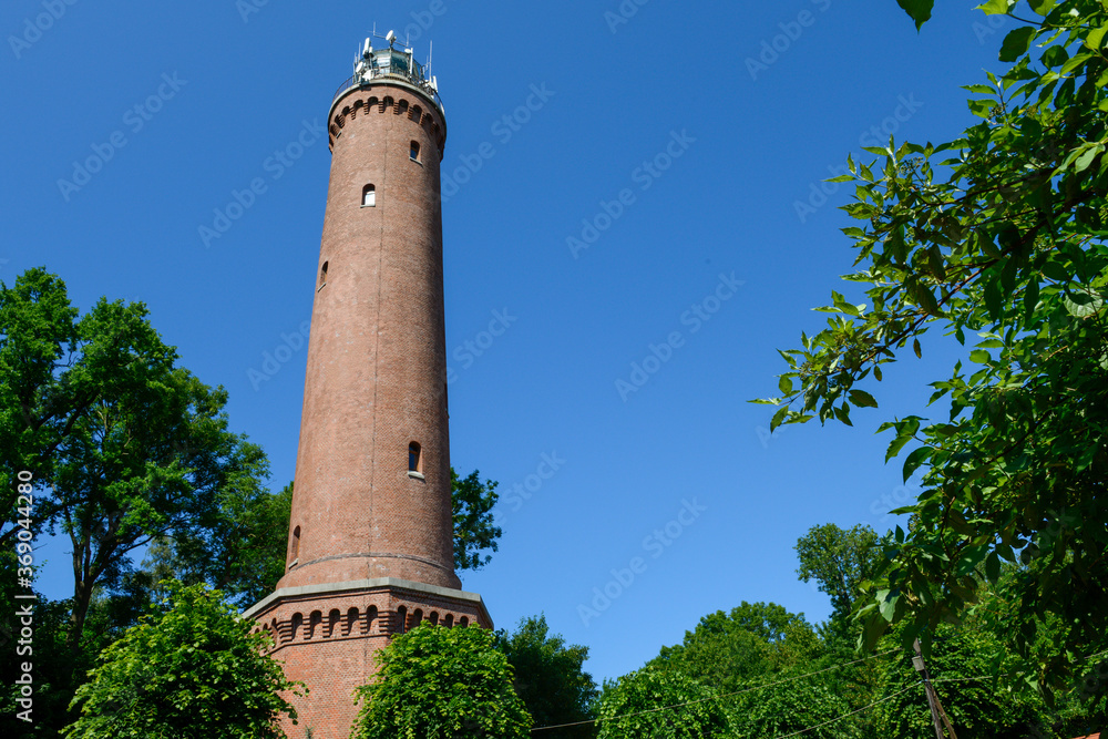 lighthouse on the coast of the baltic sea