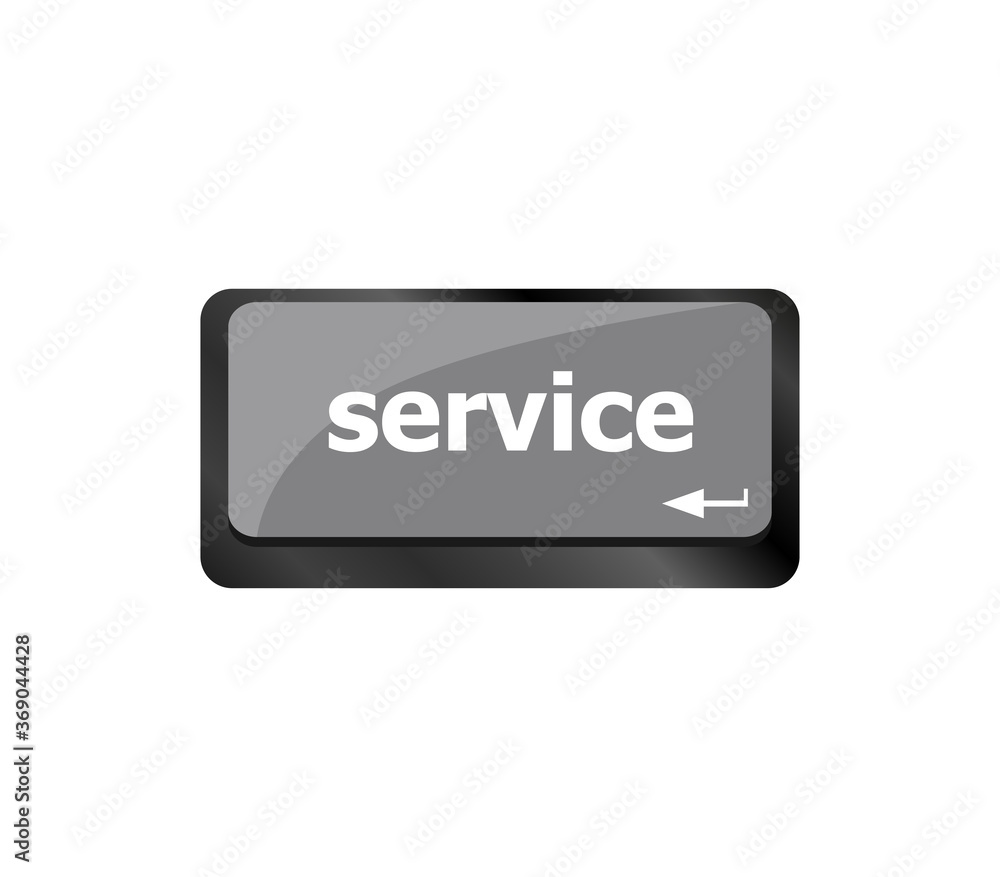 Services laptop keyboard key button - business concept Services laptop keyboard key button - business concept