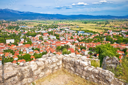 Town of Sinj view from historic fortress