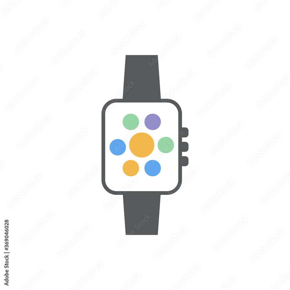 Smartwatch icon design template vector isolated illustration