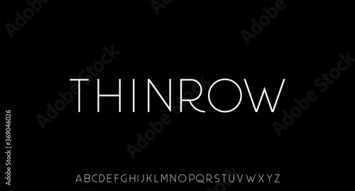 THINROW , thin modern font vector display typeface