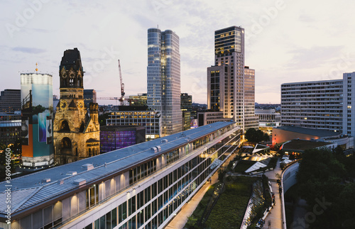 Modern skyscrapers in Berlin near the Zoologischer Garten and Bikini Berlin.