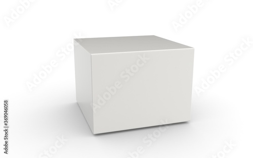 3D white box on white background © RSLN