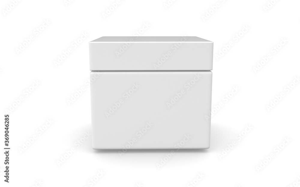 3d cream container on white background 3d cream container on white background