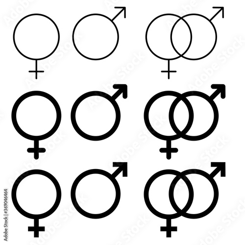 gender icon male female vector illustration. sex man men woman women symbol. boy girl logo on white background. pink blue black color.