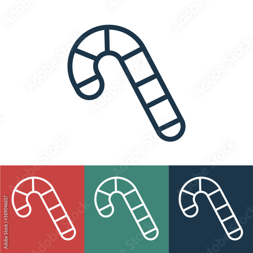 Linear vector icon with festive lollipop