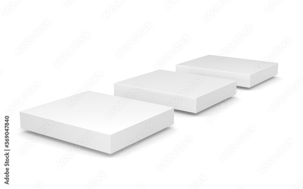 3D box on white background 3D box on white background