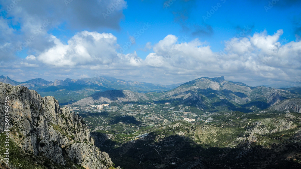 Sierra Bernia Mountains in Spain at Costa Brava region