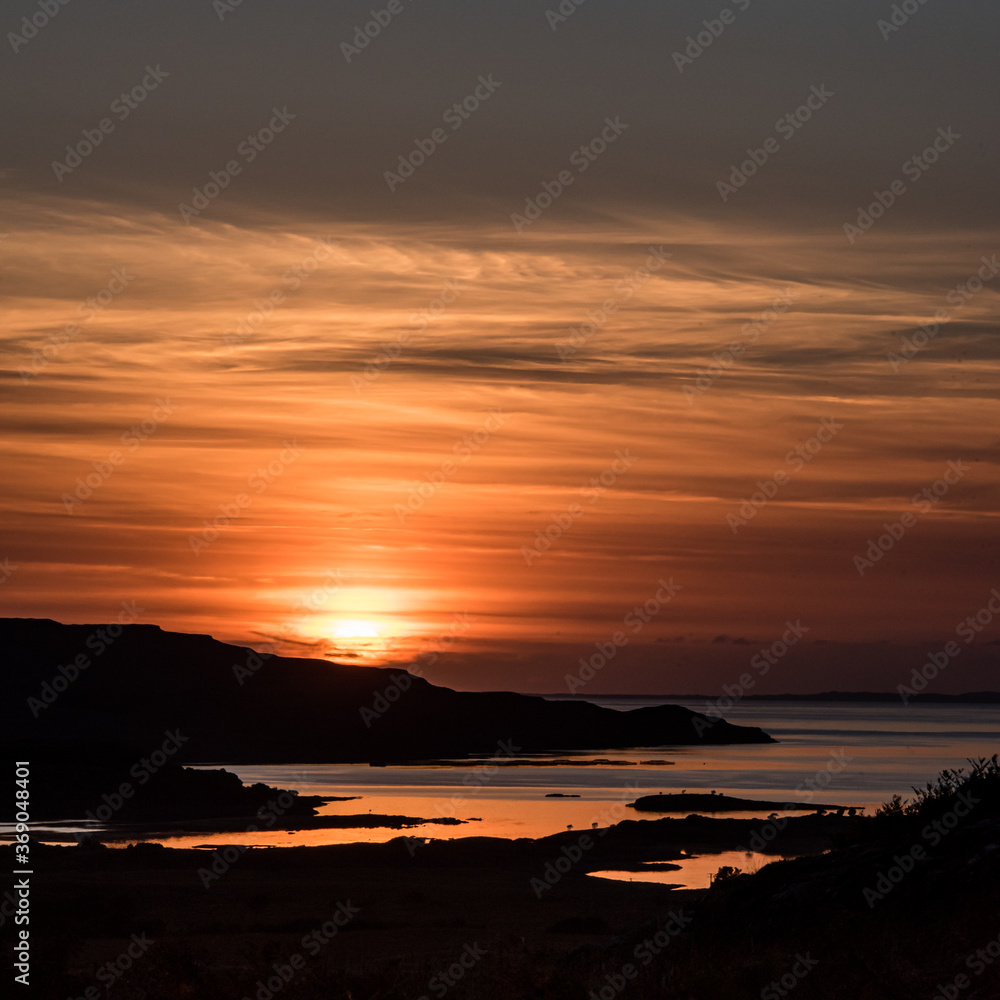 Summer sunset on the Isle of Mull