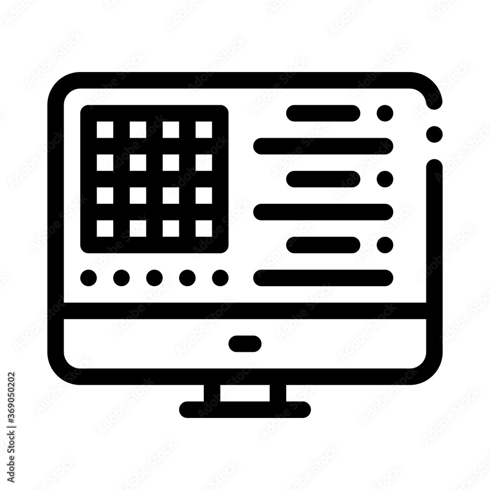 manufacturing computer automation control icon vector. manufacturing computer automation control sign. isolated contour symbol illustration manufacturing computer automation control icon vector. manufacturing computer automation control sign. isolated contour symbol illustration