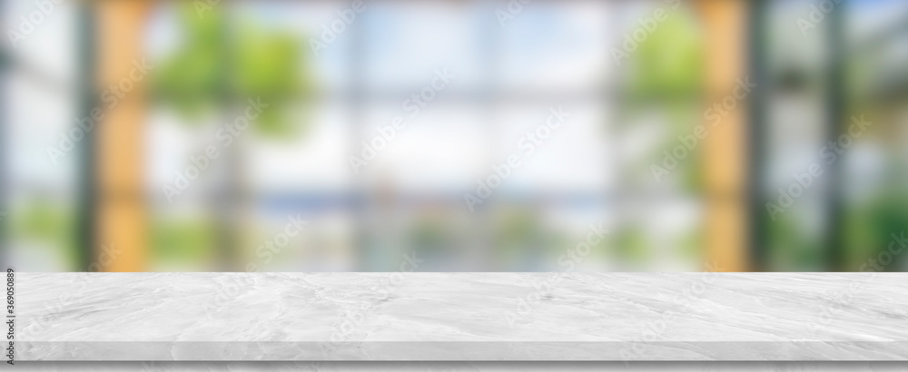 Perspective white marble shelf table and blur glass wall background window room interior decoration background, product montage display,can be used for display or montage your products. Perspective white marble shelf table and blur glass wall background window room interior decoration background, product montage display,can be used for display or montage your products.