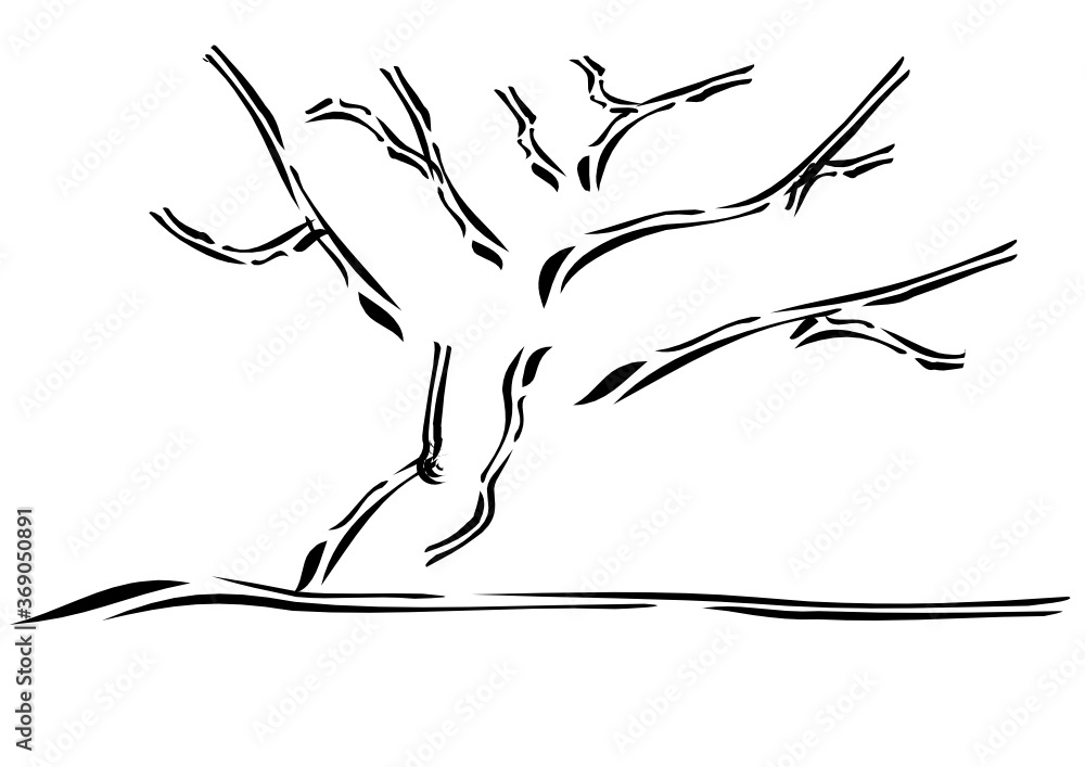 vector silhouette of a tree vector silhouette of a tree