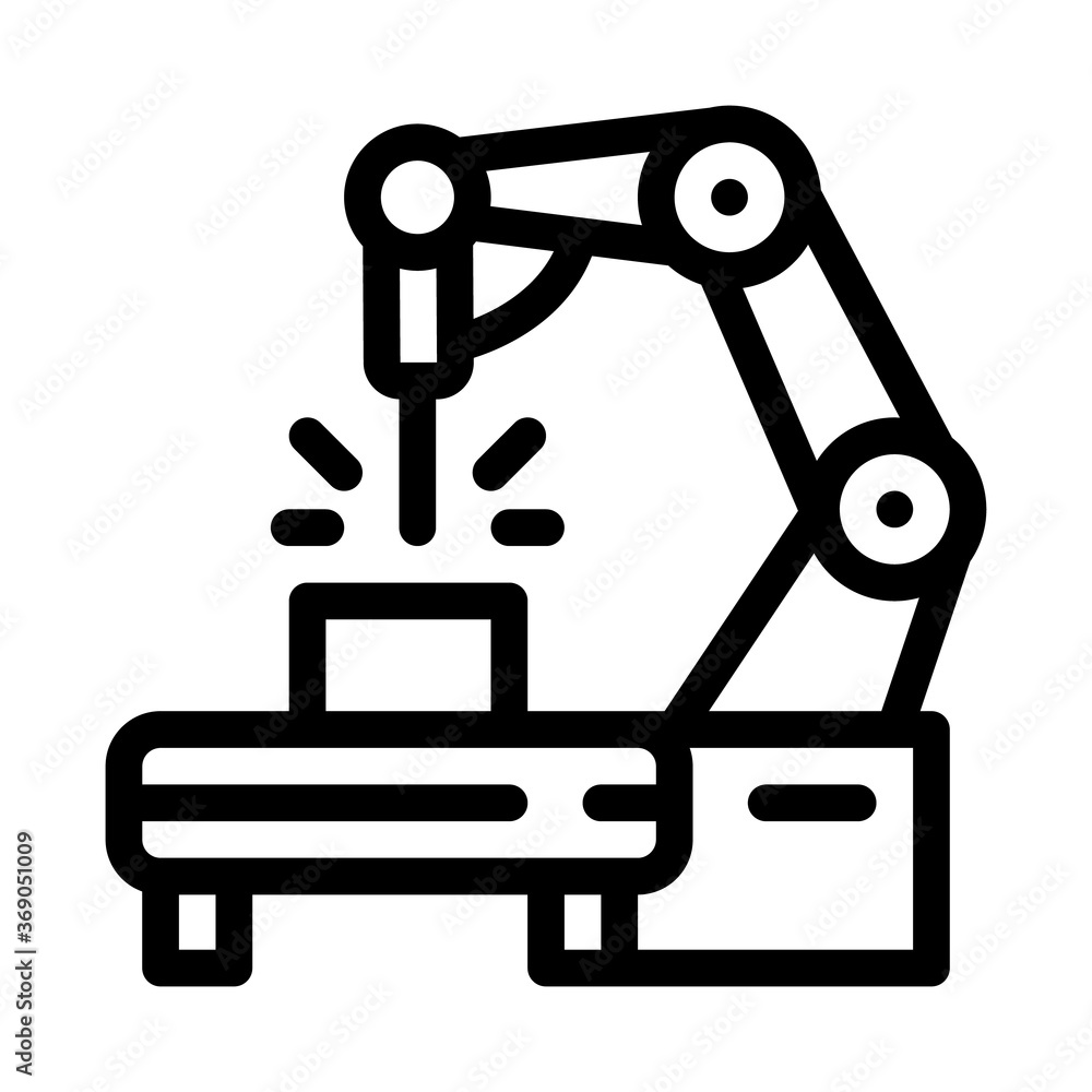 manufacturing engineering machine icon vector. manufacturing engineering machine sign. isolated contour symbol illustration manufacturing engineering machine icon vector. manufacturing engineering machine sign. isolated contour symbol illustration