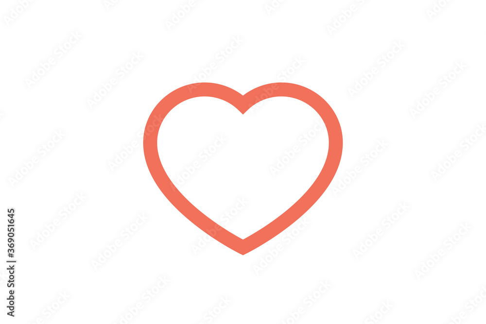 Heart icon symbol simple design line style Heart icon symbol simple design line style