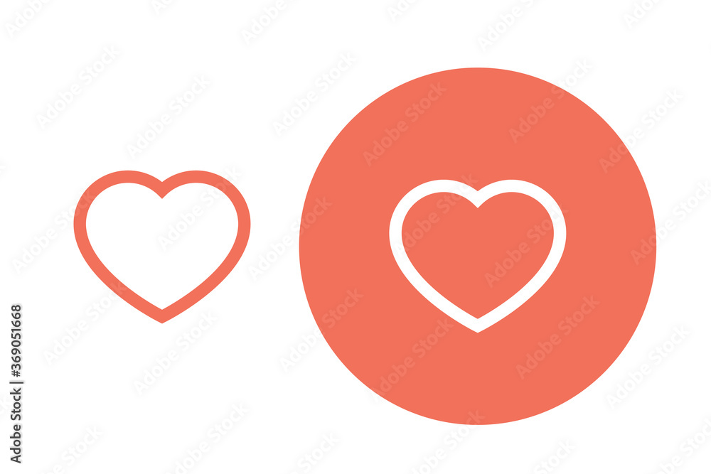 Heart icon symbol simple design line style Heart icon symbol simple design line style