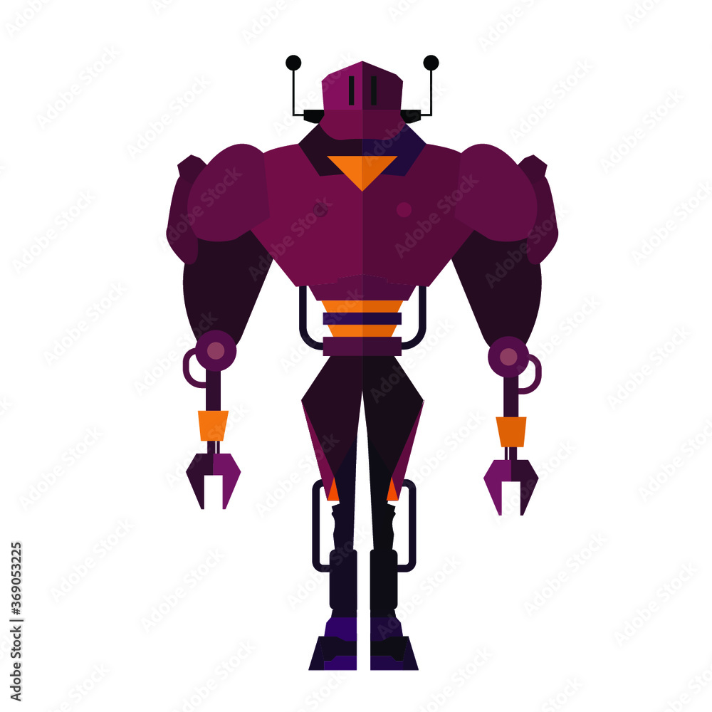 Naklejka premium Robot character (with full body)
