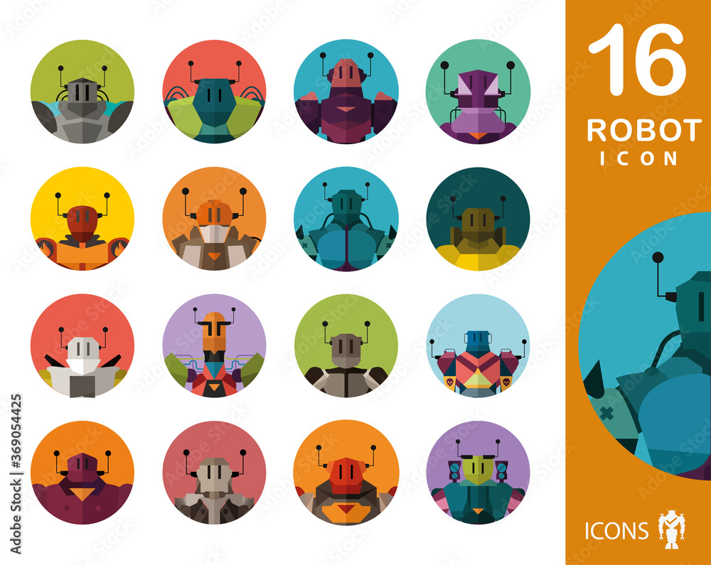 Robot set set of 15 quality vector robots Robot set set of 15 quality vector robots