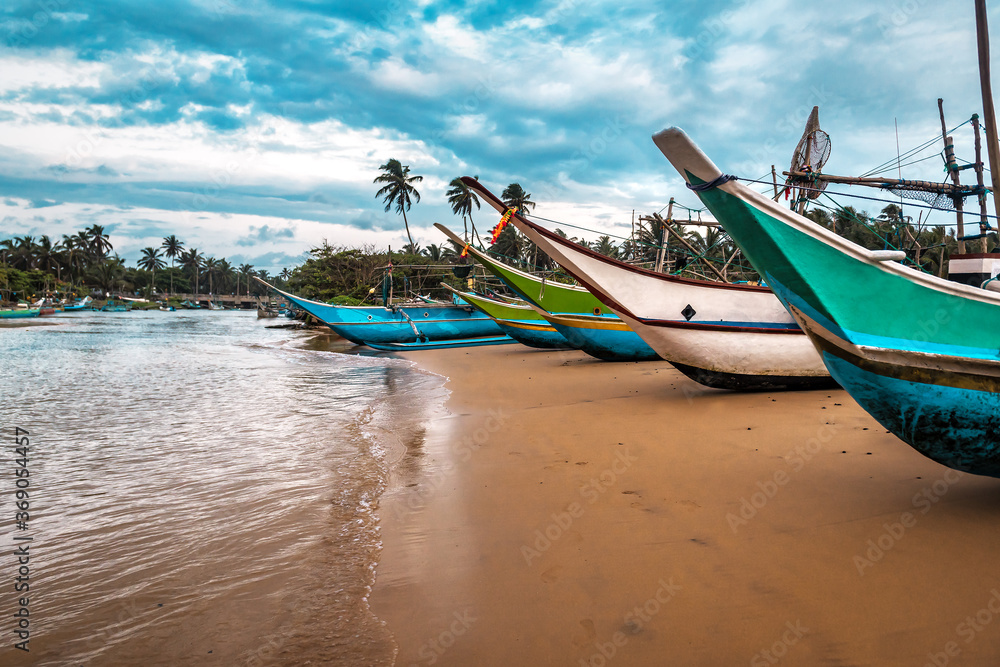 classic Sri Lankan fishing boats