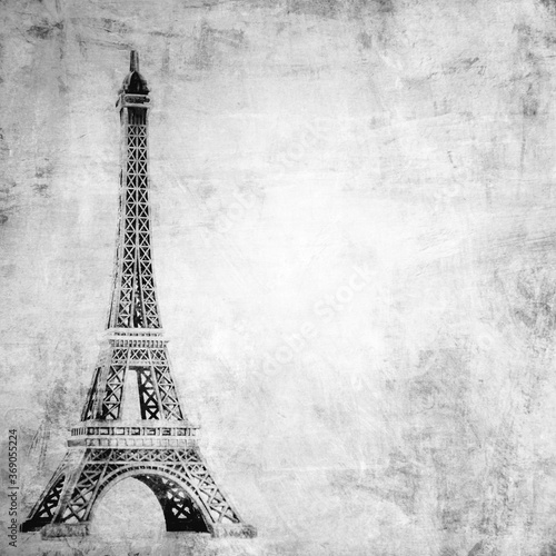 Fototapeta Naklejka Na Ścianę i Meble -  Eiffel tower on grunge background