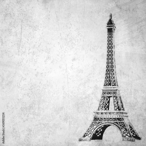 Fototapeta Naklejka Na Ścianę i Meble -  Eiffel tower on grunge background