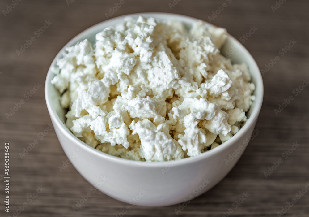 delicious cottage cheese in bowl