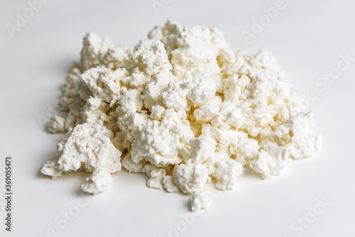delicious cottage cheese on white
