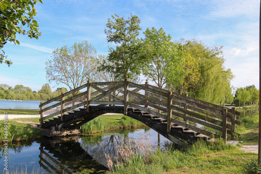 Charente-Maritime - Aigrefeuille - Lac de Frace - Petit pont sur le Curé Charente-Maritime - Aigrefeuille - Lac de Frace - Petit pont sur le Curé