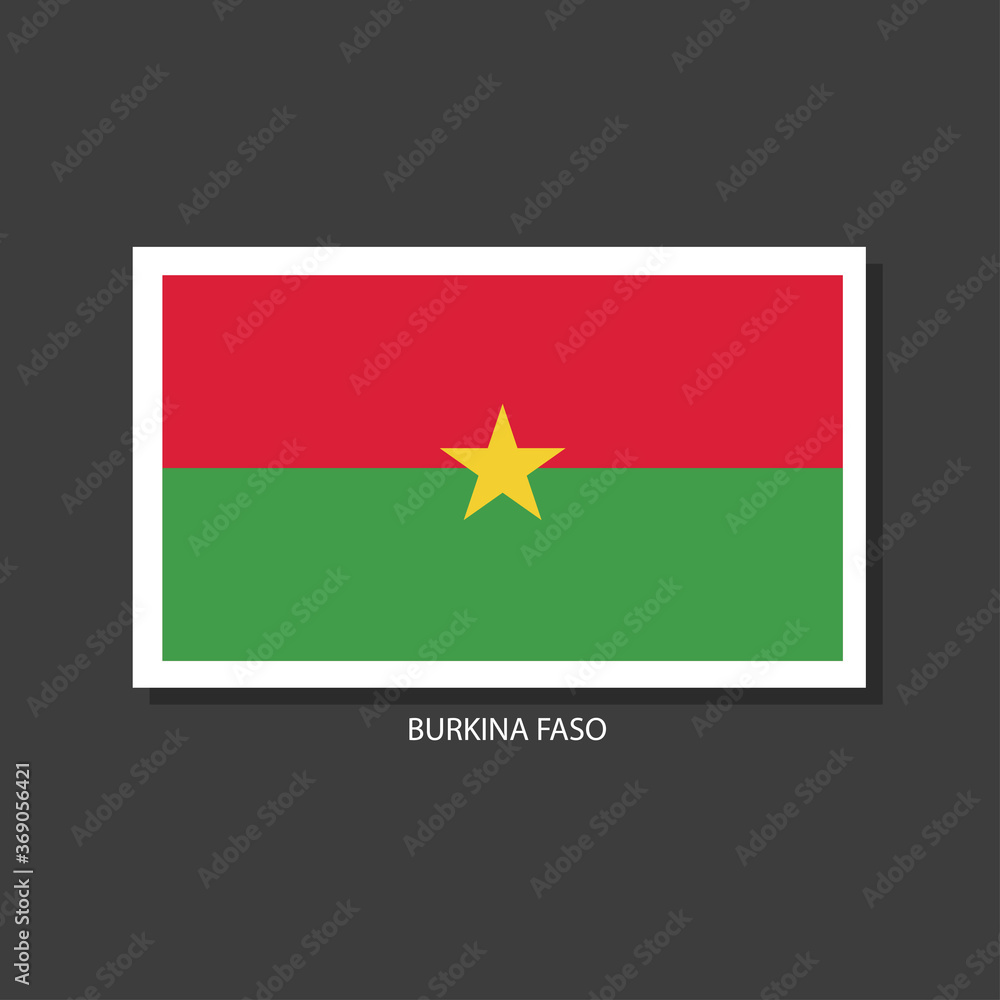 Burkina Faso flag Vector Square Icon Burkina Faso flag Vector Square Icon
