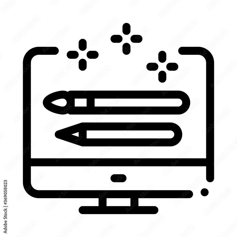 front end design icon vector. front end design sign. isolated contour symbol illustration front end design icon vector. front end design sign. isolated contour symbol illustration