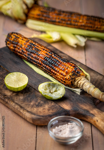 grilled sweet corn with lime and salt