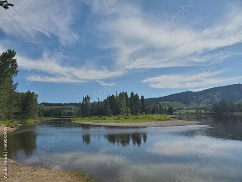 Beautiful lake in Tetons National Park