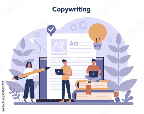 Copywriter concept. Idea of writing texts, creativity and promotion.