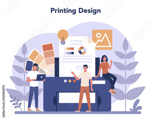 Design concept. Graphic, web, printing design. Digital drawing