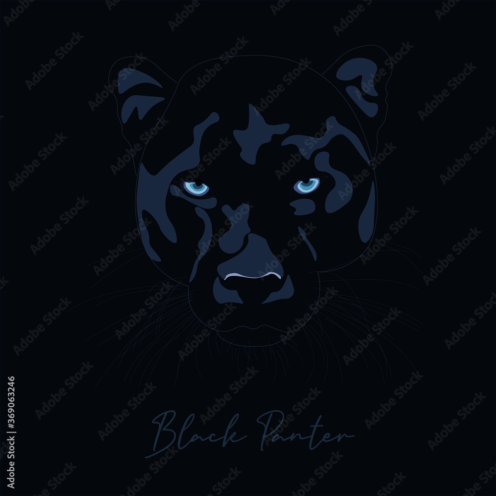 vectoral black panther on a black background vectoral black panther on a black background