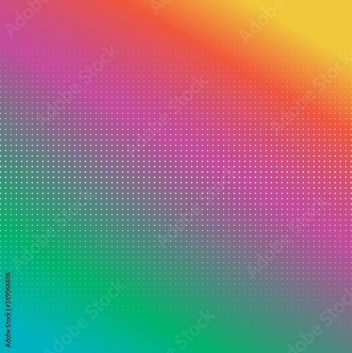 rainbow background with white dots