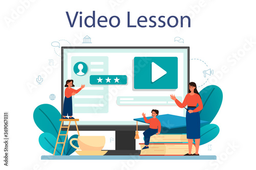 Rhetoric or elocution school class online service or platform. Voice