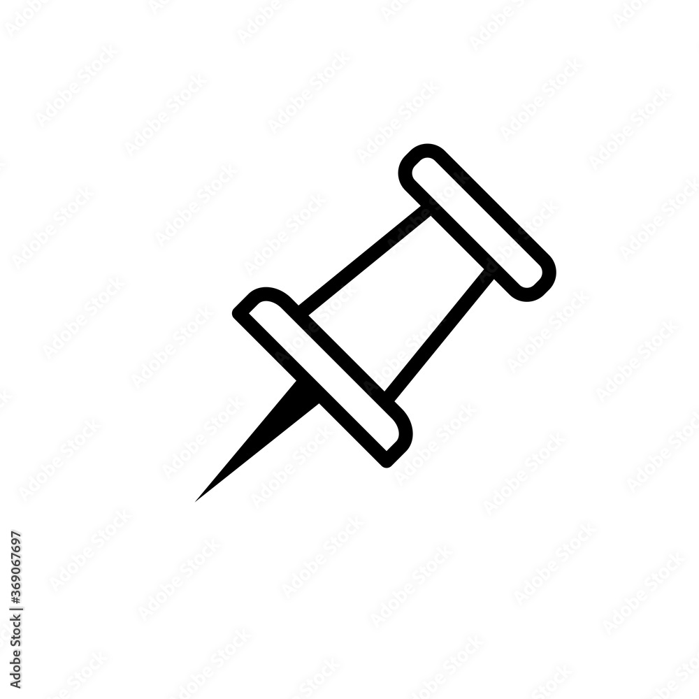 Paper Pin Icon Vector Illustration Design Paper Pin Icon Vector Illustration Design
